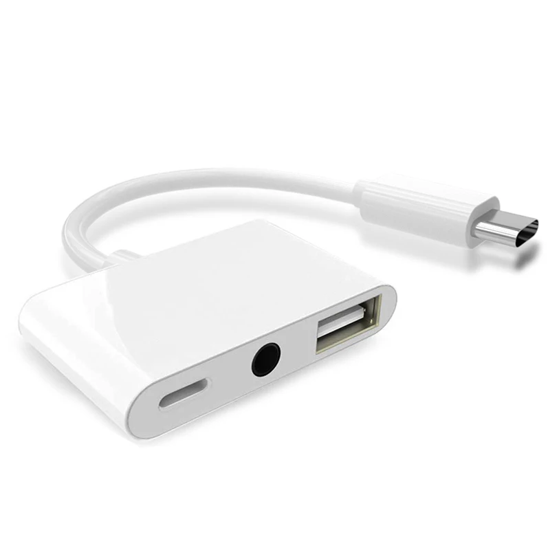 USB 2 0 OTG Аудио зарядный адаптер Тип C до 3 5 мм гарнитура для наушников диск мышь