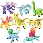 Конструктор Динозавры юрского периода, тираннозавр виверн Велоцираптор, наборы для строительства, игрушки, размер блока, Возрастной диапазон с номером модели