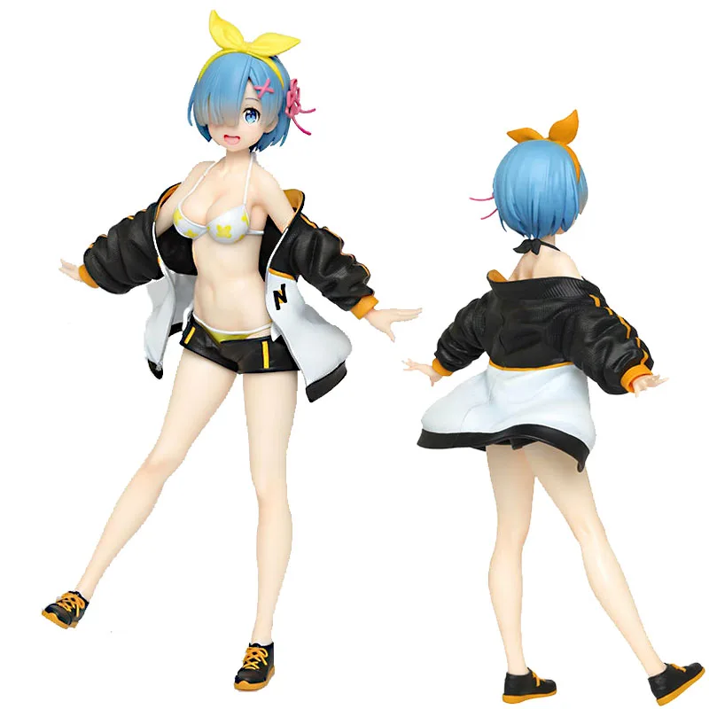 

New Table Games 23cm Anime Re ZERO Life Rem Swimsuit Sexy Girl PVC Action Collection Figure Collection Model Toy Gift