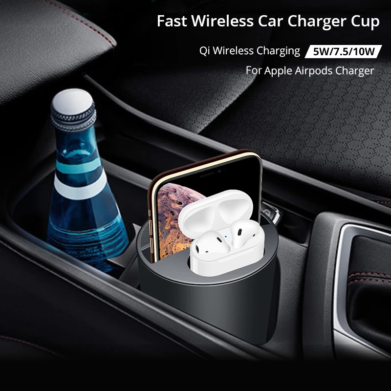fast wireless car phone charger for iphone 13 12 11 pro max mini samsung s10 s9 s8 s7 qi wireless charging cup car phone holder free global shipping