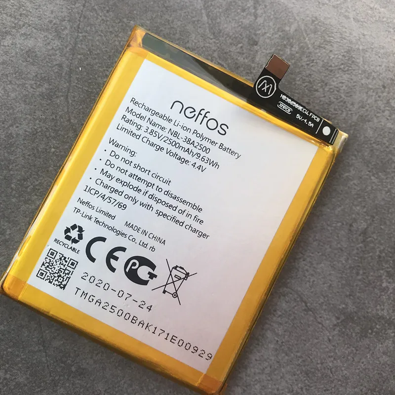 Новый оригинальный телефон аккумулятор емкостью 2500 мАч для TP-link Neffos X1 Lite TP904A TP904C |