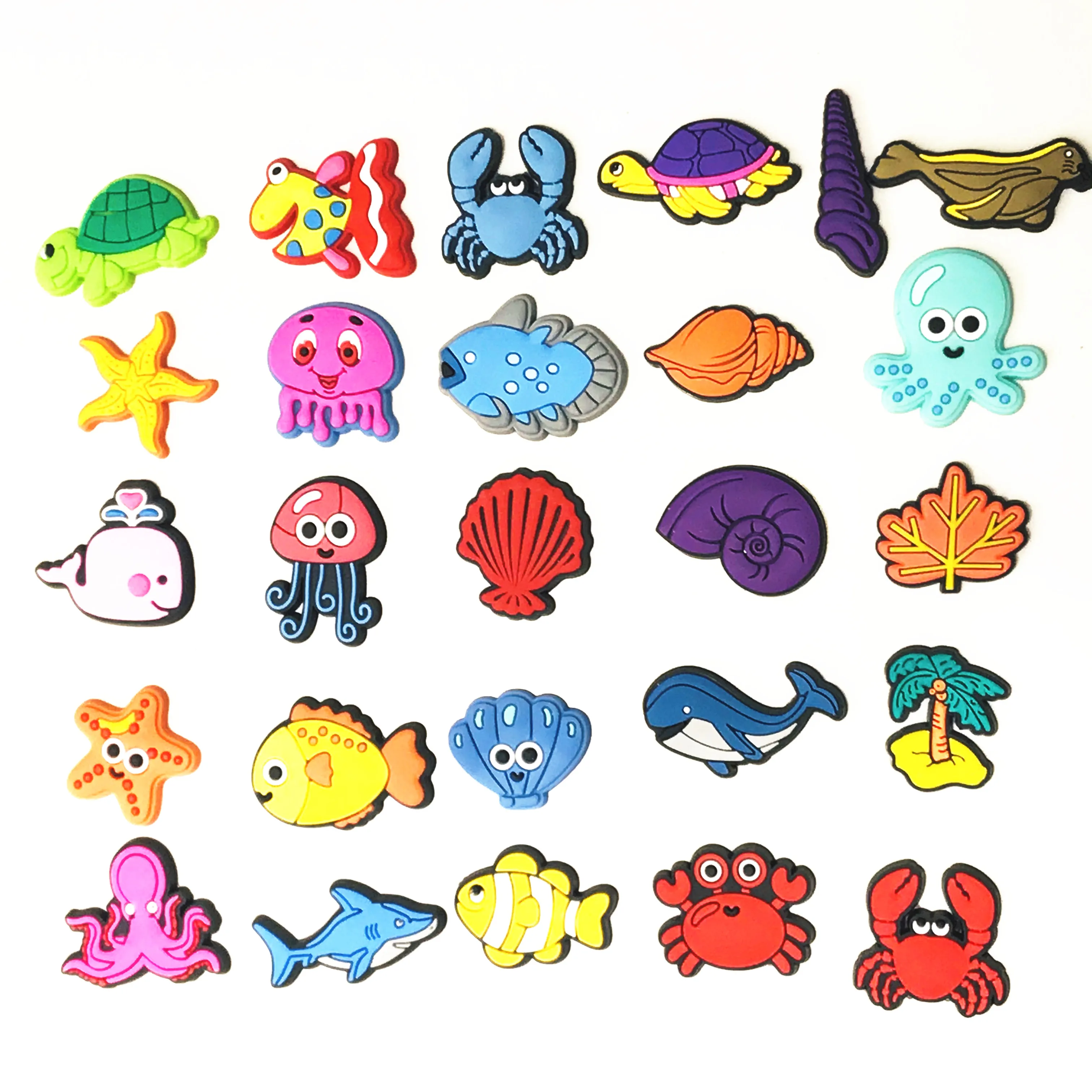 

Hot Selling Wholesale 50PCS Mix Jellyfish Tortoise PVC Craft Flat Back DIY Kids Cap Shoes Charms Embellishments Scrapbooks