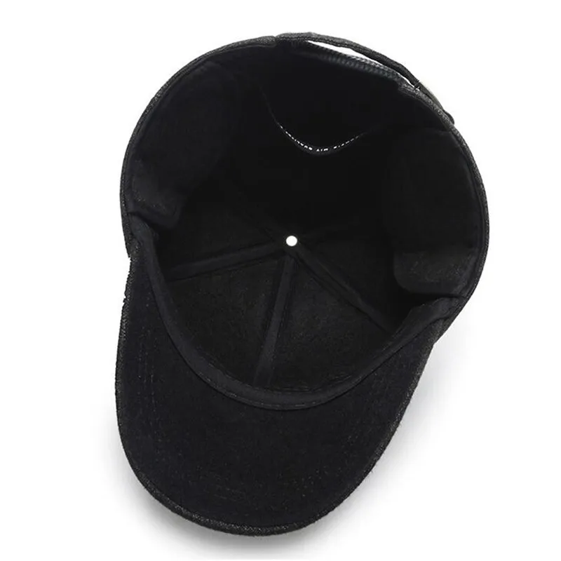 

SILOQIN New Men's Cap Autumn Winter Fashion Warm Baseball Caps Adjustable Size Brands Earmuffs Hat Leisure sports Snapback Hats