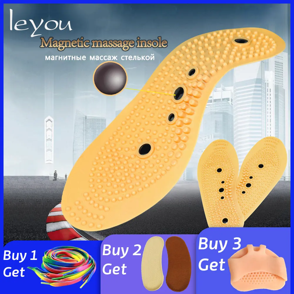 Магнитные стельки Leyou для обуви массажные гелевые силиконовые унисекс ухода за