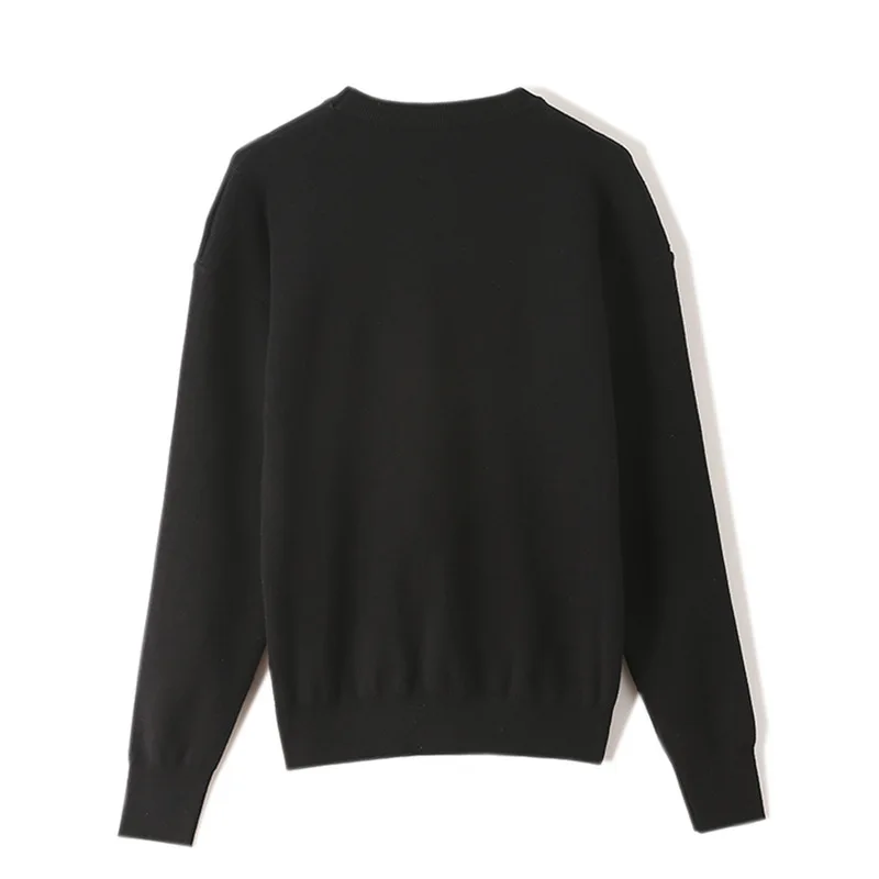 

Butterfly Embroidery O-neck Women Loose Knitting Fleece Sweatshirt 2020 Autumn Winter Casual Ladies Pullover Coat Female Tops