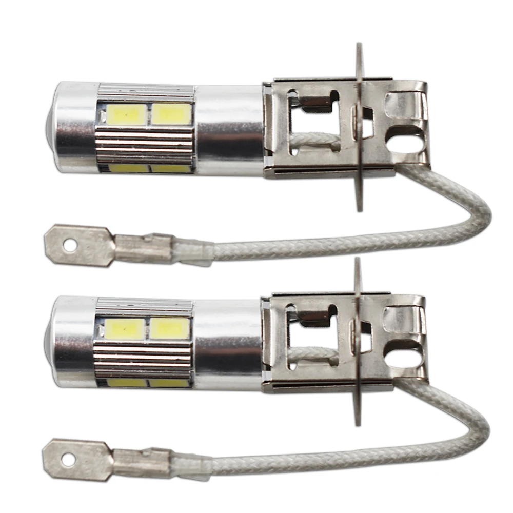 

2x H3 5630 SMD 10 LED Bulbs XENON White 6000K Car Fog Light Lamp 12V