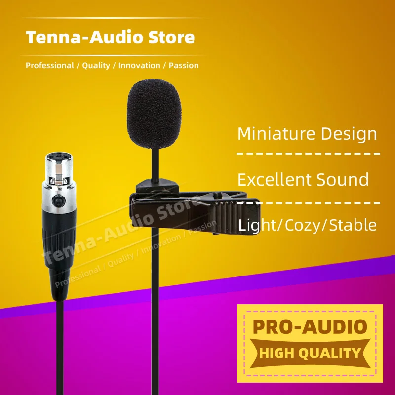 Мини-микрофон петличный TA4F XLR 4 контакта зажим для галстука SHURE KCX1 ULXD1 UR1H KCX88 PG4