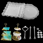 Трехслойное блюдо для фруктов, эпоксидные формы, поднос конфетные тарелки, подставка для УФ-смолы, силиконовая форма для поделок ручной работы