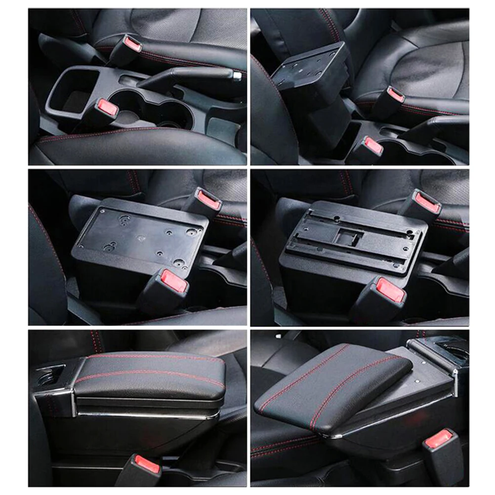 Кожаный подлокотник для Citroen C4 2011 2018 Автомобильный USB интерфейс коробка
