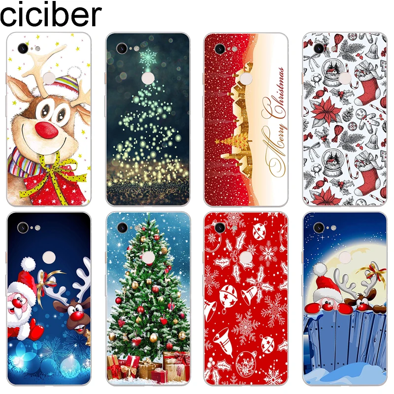 Мягкий ТПУ чехол ciciber Merry Christmas s для Google Pixel 3 2 XL телефона силиконовая задняя крышка