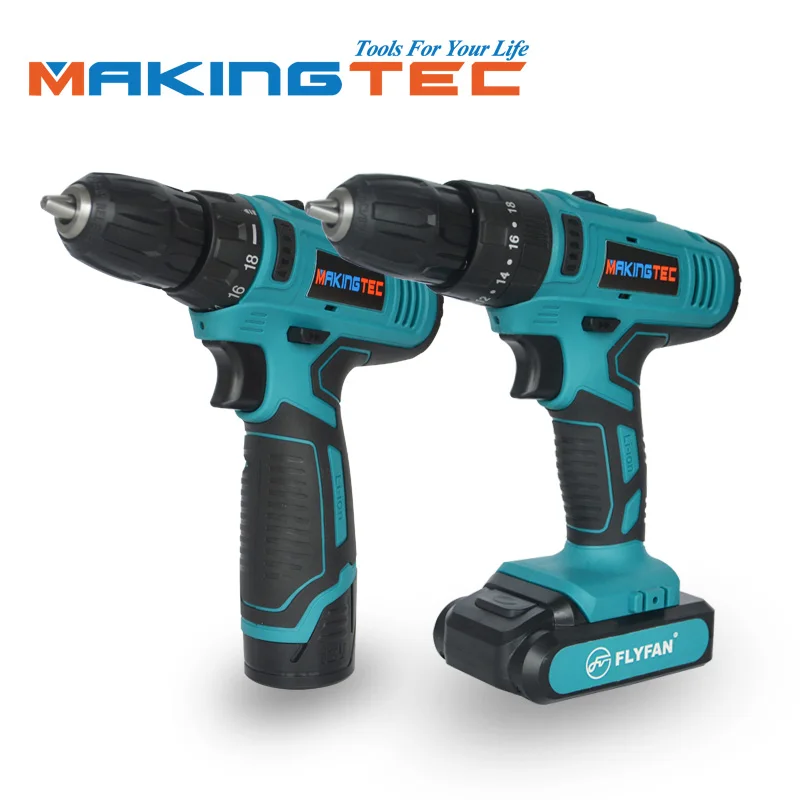 Двухскоростная электрическая дрель MAKINGTEC литиевая батарея 12 в 16 21
