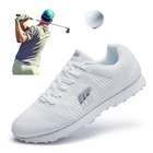 Кроссовки для гольфа для мужчин и женщин, дышащие, без спиц, для спортзала, для прогулок, летние