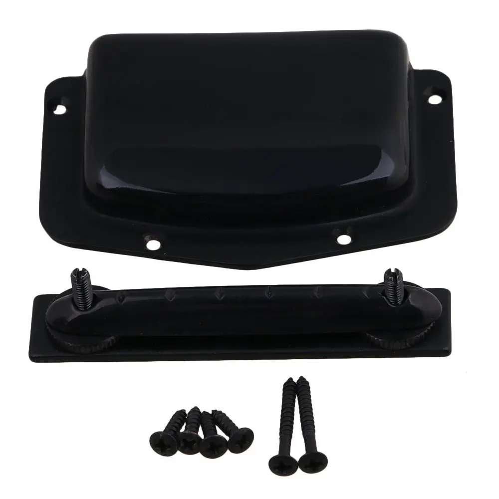 

85.7 x 17mm Zinc Alloy Black Adjustable Fixed Electric Guitar Bridge Cover Plate with Cover Plate