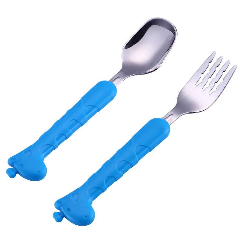 Нержавеющая сталь Детская вилка ложка столовые приборы наборы посуды детская