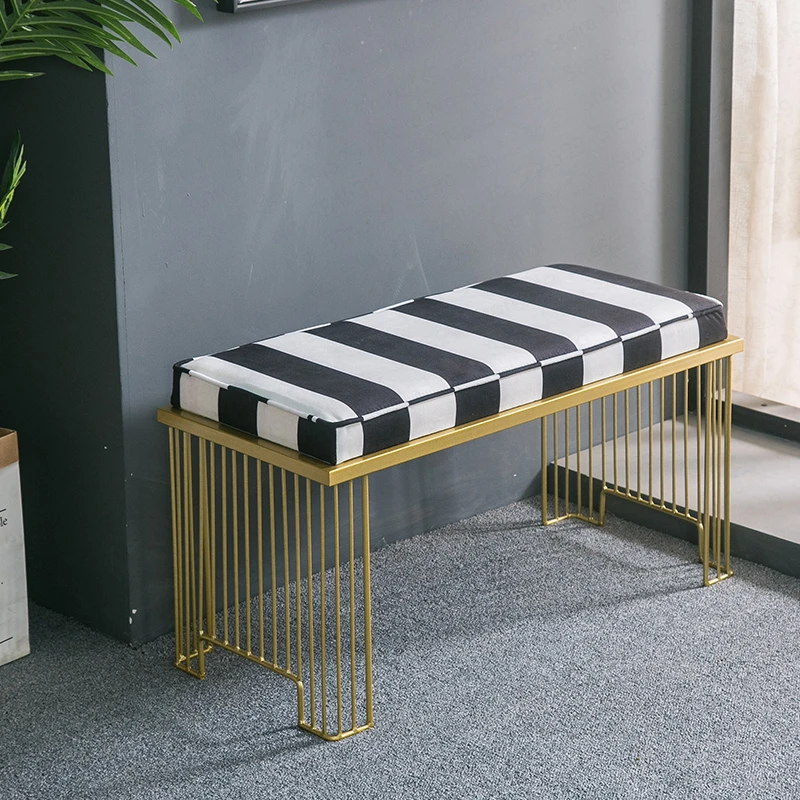 Скамейка для обуви в скандинавском стиле простая современная обувь дверей