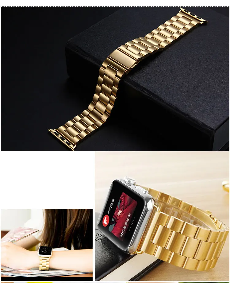 EIMO ремешок для apple watch 44 мм 40 мм iwatch 42 мм 38 мм металлический браслет из нержавеющей стали ремешок для часов apple watch 4 3 5 2 1