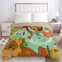 1pc duvet cover doublequeenking 220x24090135150 3d bedding comforterquiltblanket cover with zipper world map