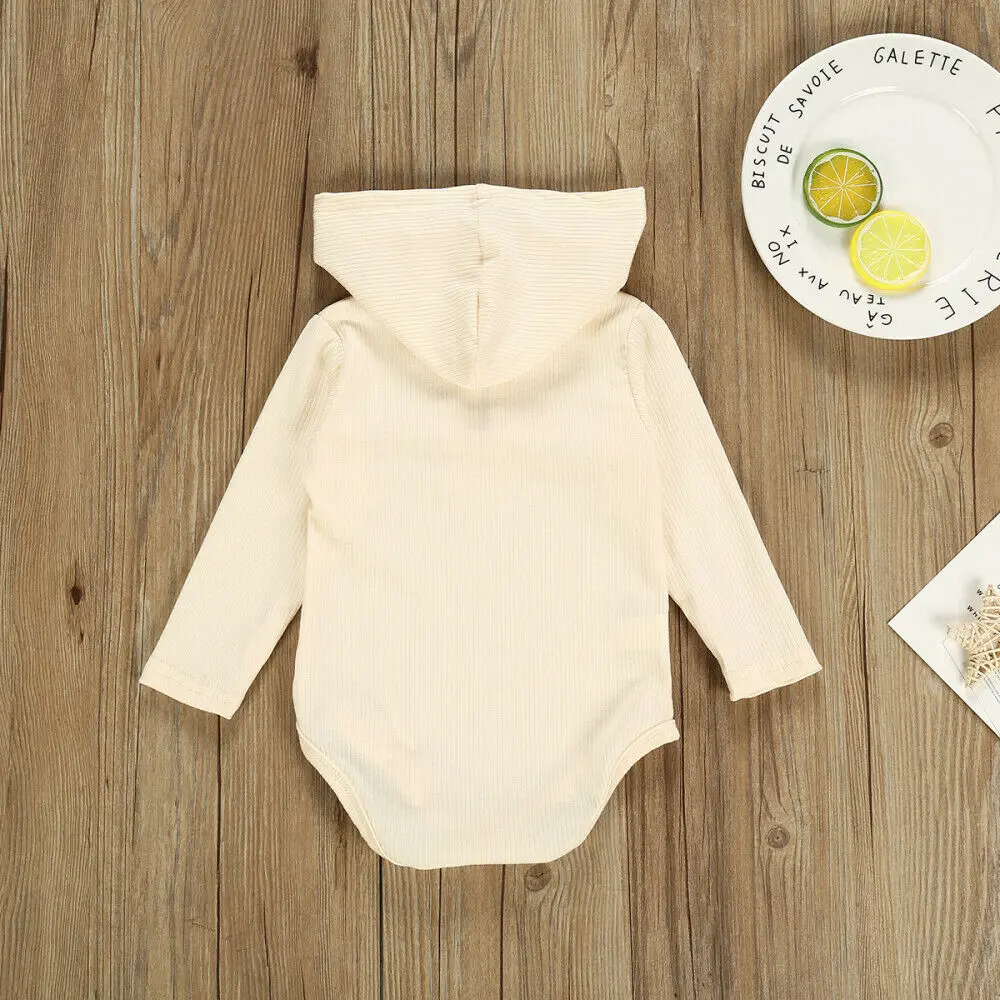 2019 г. Весенне-осенняя одежда для малышей однотонная Одежда новорожденных девочек