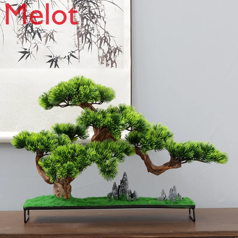 

Large Sand Plate Desktop Decoration Simulation Bonsai Welcome Pine Root Carving Soft Furnishings Modeling VillaEntranceLandscape