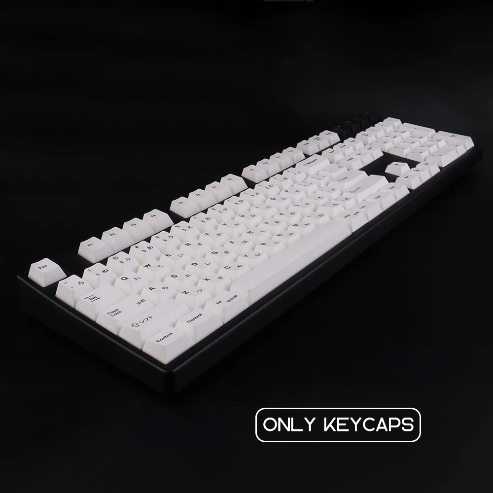 

155 Keys Profile DYE-Sub Japanese PBT Keycap Minimalist White Theme Minimalist Style Suitable For Mechanical Keyboard