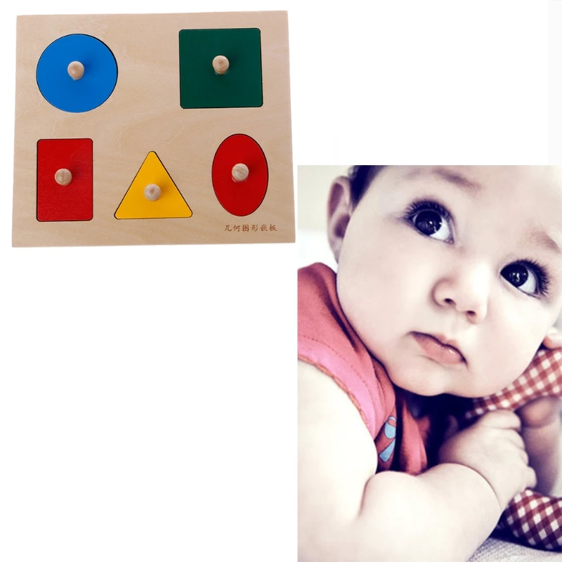 

Montessori Shapes Sorting Puzzle Geometry Board Education Preschool Kids Toys