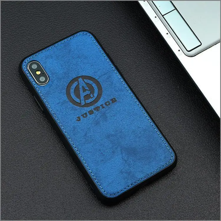 Марвел Мстители ткань чехол для телефона для Iphone 7 8 6 6s Plus X Xs Max Xr паук ткань мягкий чехол DC Вселенная холст силиконовый чехол