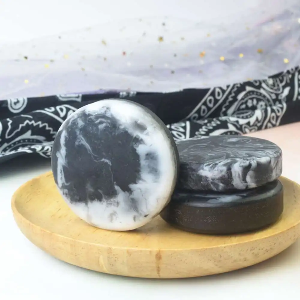 

1PC Volcanic Clay Coffee Slimming Soap Bar Skin Whitening Body Clear 6.3x6.3cm