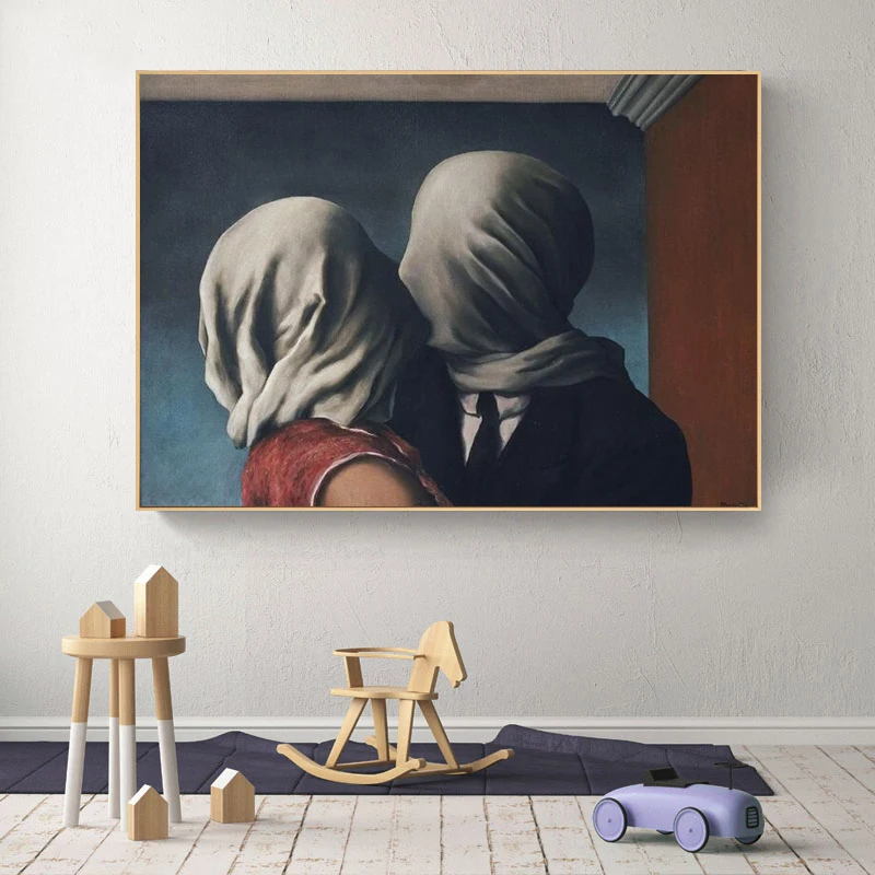 

Lover Canvas Art Poster Rene Magritte The Canvas Paintings on The Wall Art Posters and Surrealism Prints for Home Wall Decor