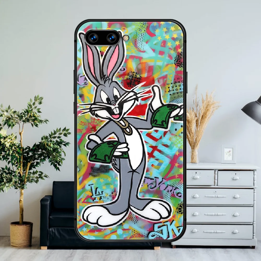 

Cute Bugs Bunny Catoon Anime Phone Case For Huawei Honor 6A 7A 7C 8 8A 8X 9 9X 10 10i 20 Lite Pro Play black Bumper Painting