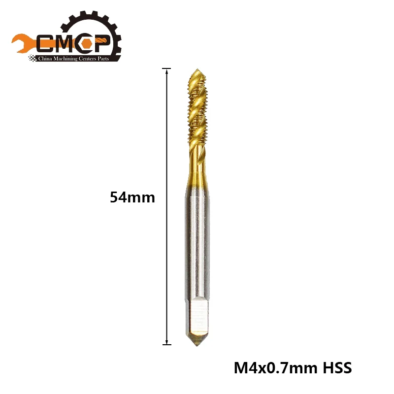 M4x0.7 1 шт. M2/M2.5/M3/M3.5/M4/M5/M6/M8 спиральный резьбовой кран высокоскоростной стальной ручной кран сверло титановое покрытие метрический винт кран - Цвет: M4x0.7