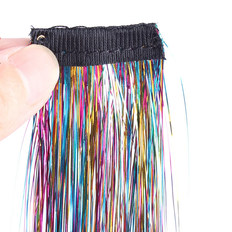 

1Pc BB Clips Sparkly Tinsel Hair Braids Twinkle Hair Extensions Girl Women Party Accessories Colorful Wig Hairpins Headdress