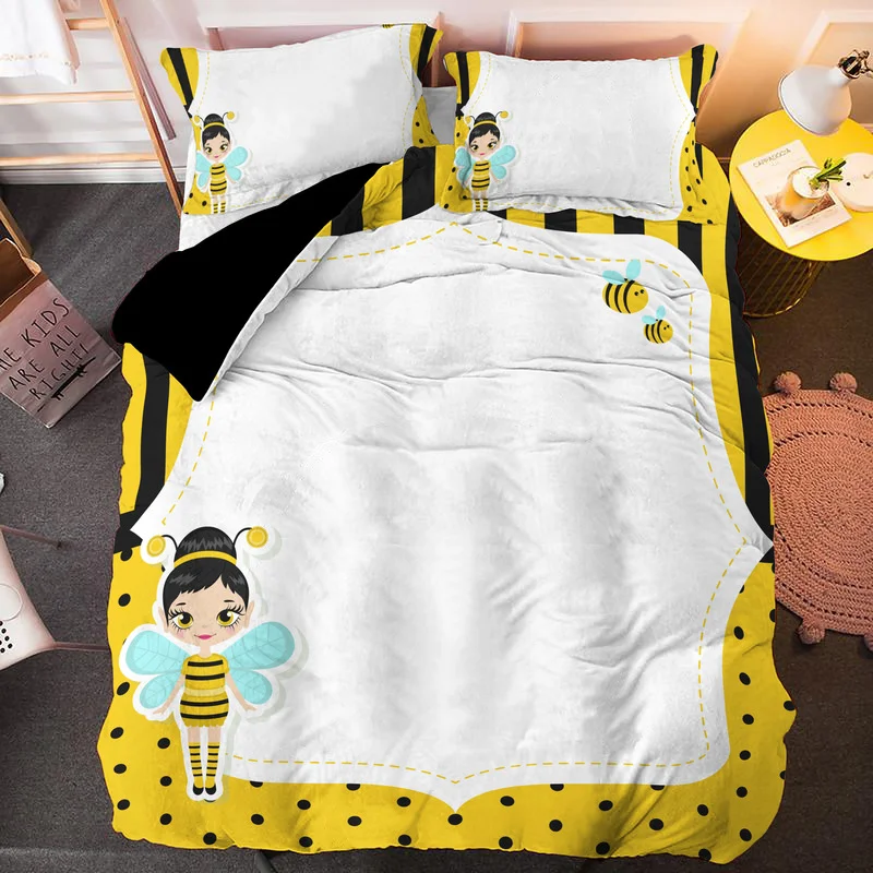 

3D Cartoon Printed Bedding 2/3 Pcs/Set Duvet Cover Pillowcase Set with Zipper Closure 14 Size Single Double Twin Full Queen King