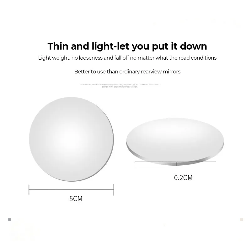 

HD 360 Degree Wide Angle Adjustable Car Rear View Convex Mirror Auto Rearview Back Mirror Vehicle Blind Spot Rimless Accessories