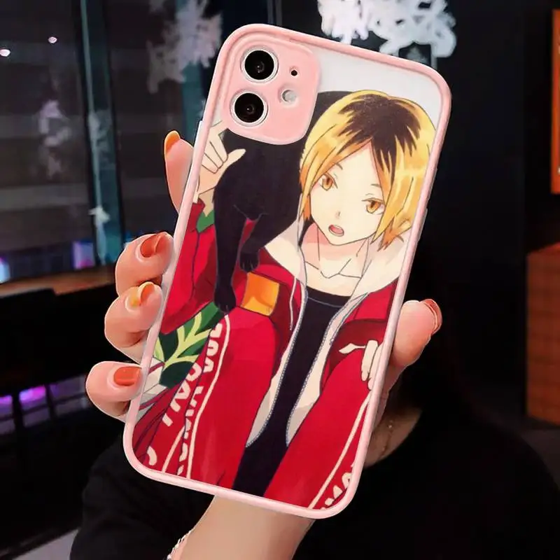 

Anime Kenma Kozume Of Haikyuu Phone Cases matte transparent For iphone 7 8 11 12 plus mini x xs xr pro max cover