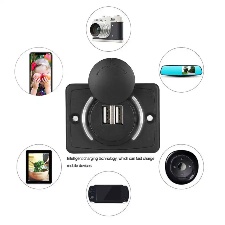 Зарядное устройство с 2 портами USB для автомобиля 12 В 24 | Автомобили и мотоциклы