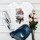 Женская футболка, топы с 3D принтом, модная футболка большого размера в стиле 90-х, летняя футболка в стиле Харадзюку, топ с коротким рукавом и круглым вырезом