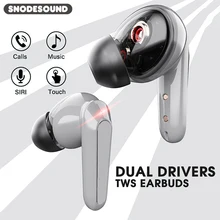 True Wireless Bluetooth Headphone Dual Drivers In Ear Gaming Earphone With Microphone TWS Earbuds For Xiaomi iPhone Phones F100