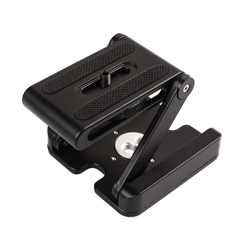 

HFES Z Type SLR/ Micro-Single Folding Tripod Head Release Plate Tilt Heads Desktop Camera Stand Holder For Canon Nikon Sony