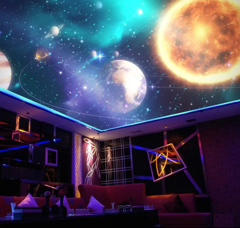 Пользовательские фотообои любого размера с изображением потолка неба 3d