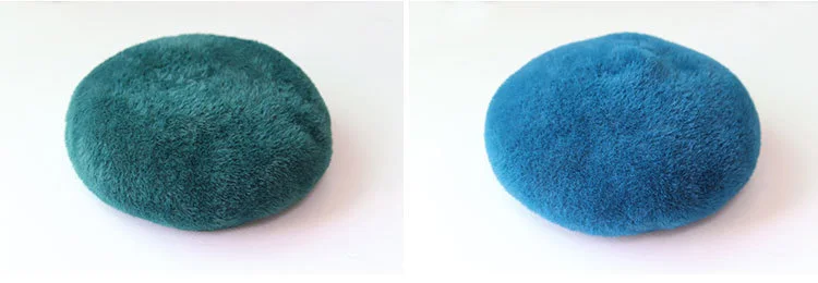 Зимние женские береты с имитацией соболя, береты для волос, тыква, шляпа, французский художник, одноцветная шляпа для девочек, Женская плоская кепка, войлочные береты