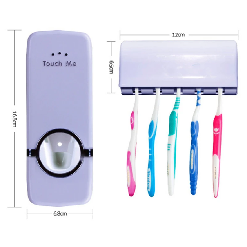 

1set Creative Toothbrush Holder Lazy Toothpaste Squeezer Plastic Automatic Toothpaste Squeezer Toothbrush Holder Wash And Gargle