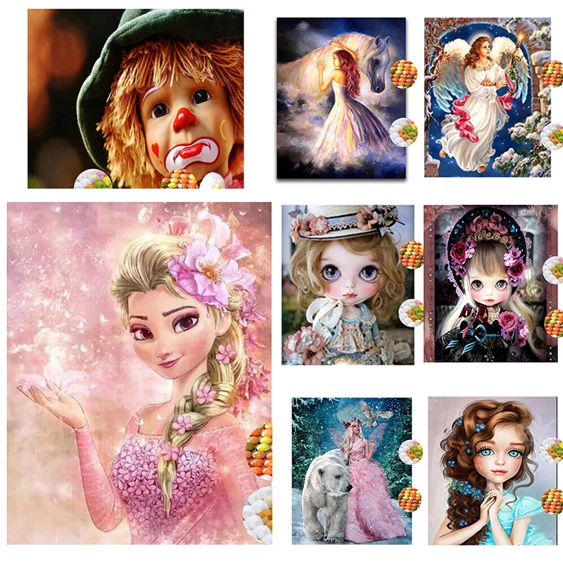 5D алмазная живопись сделай сам мультяшная фигурка принцессы