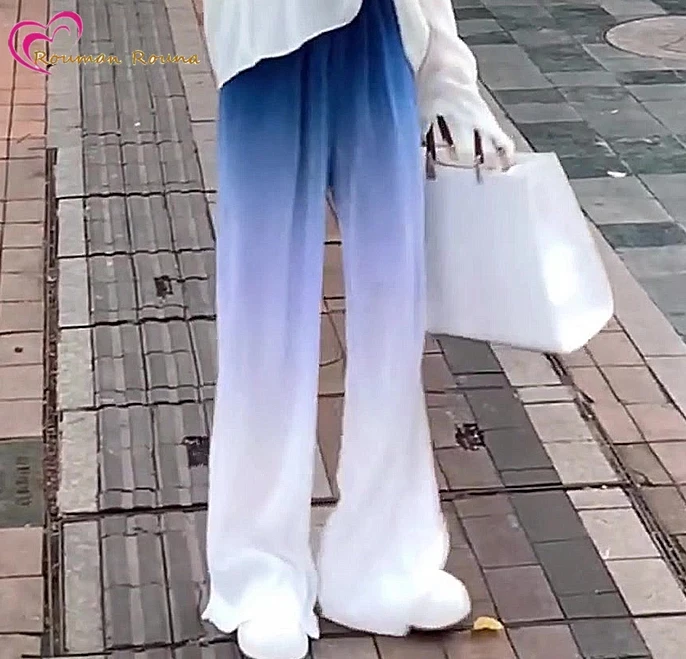 

2 Piece Sets Womens Outfits Spring Blouse Women Shirt Long Sleeve High Waist Pants Wide Leg Womens Trousers Two Piece Set Office