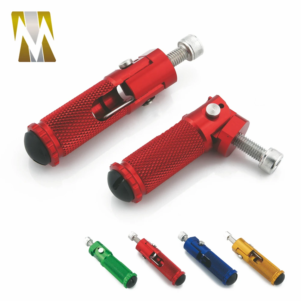 

1 Pair Universal CNC Motorcycle Racing Bike Folding Foldable Rear Set Pedals Footpegs Footrests Foot Rest Pegs Red Gold Black