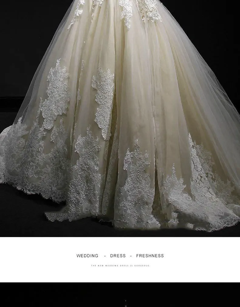 Vivian's Bridal, кружевное бальное платье с аппликацией, свадебное платье, сексуальное, глубокое, иллюзионное, Сетчатое, с открытой спиной, с длинным рукавом, на заказ, свадебное платье