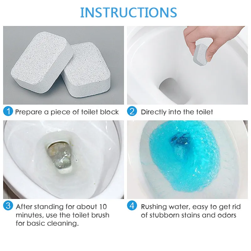 Многофункциональная концентрированная шипучая таблетка для туалета ванны