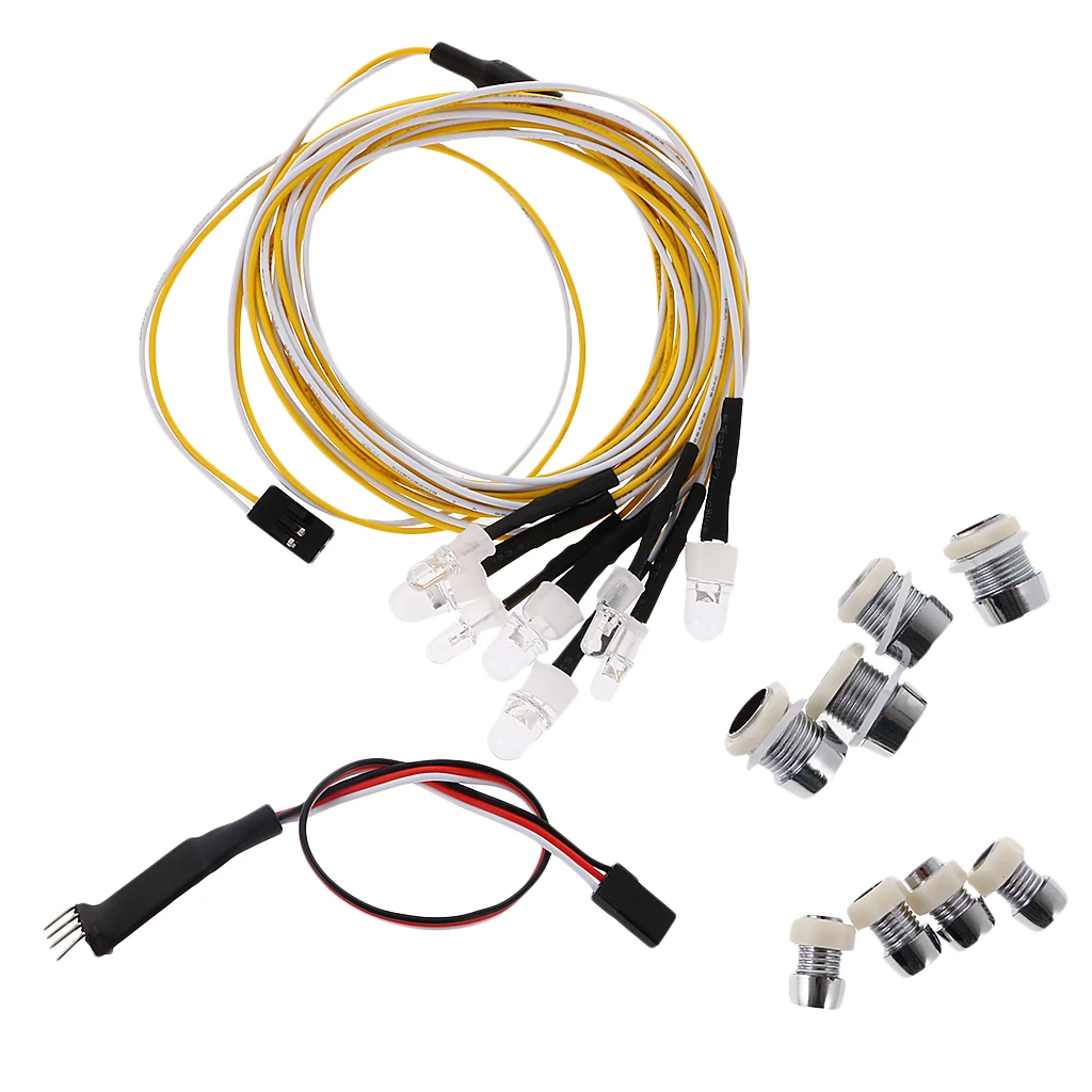 8 шт. Светодиодная лампа с пультом дистанционного управления панель цепи для 1/10 1/8