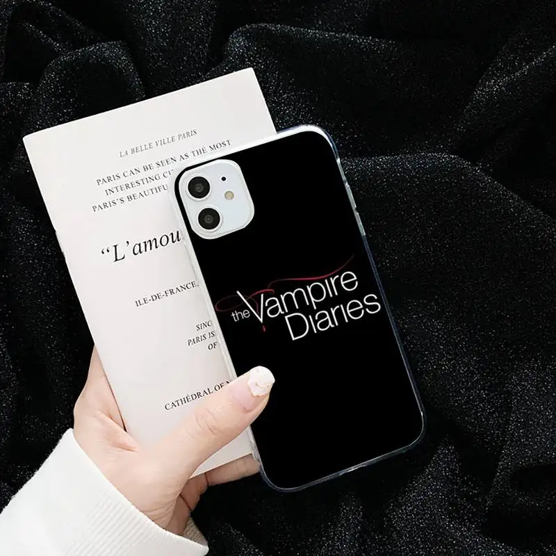 

journaux des vampires high quality Phone Case Transparent soft For iphone 5 5s 5c se 6 6s 7 8 11 12 plus mini x xs xr pro max