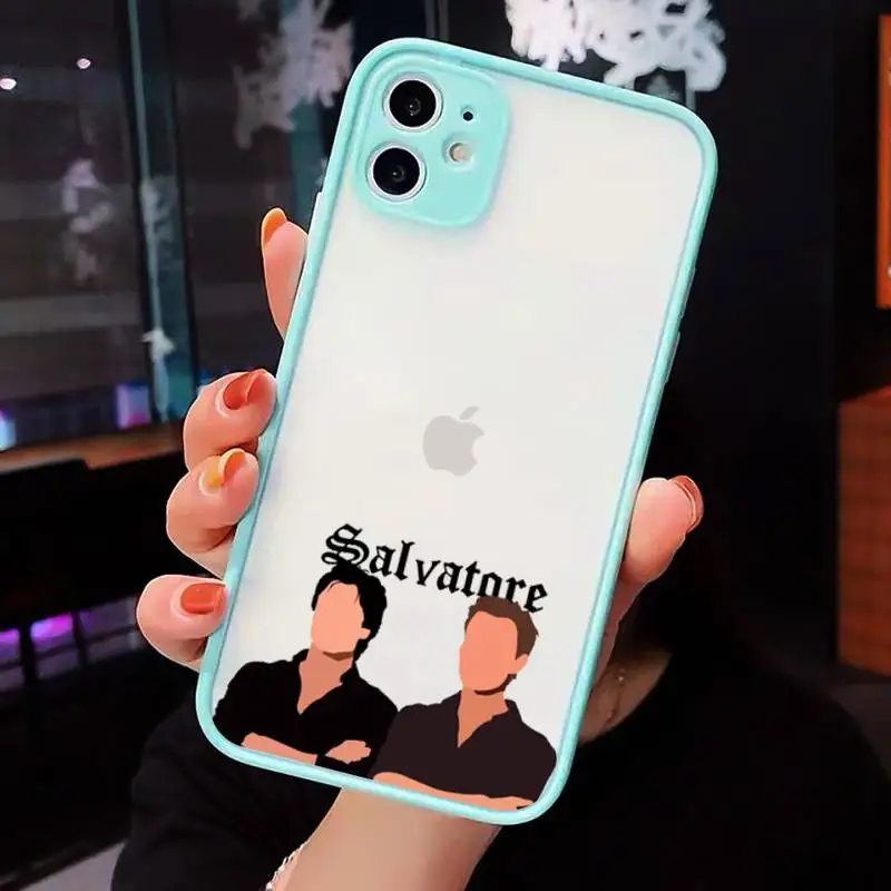 

the Vampire Diaries Damon TV show Phone Case matte transparent For iphone 7 8 11 12 plus mini x xs xr pro max cover