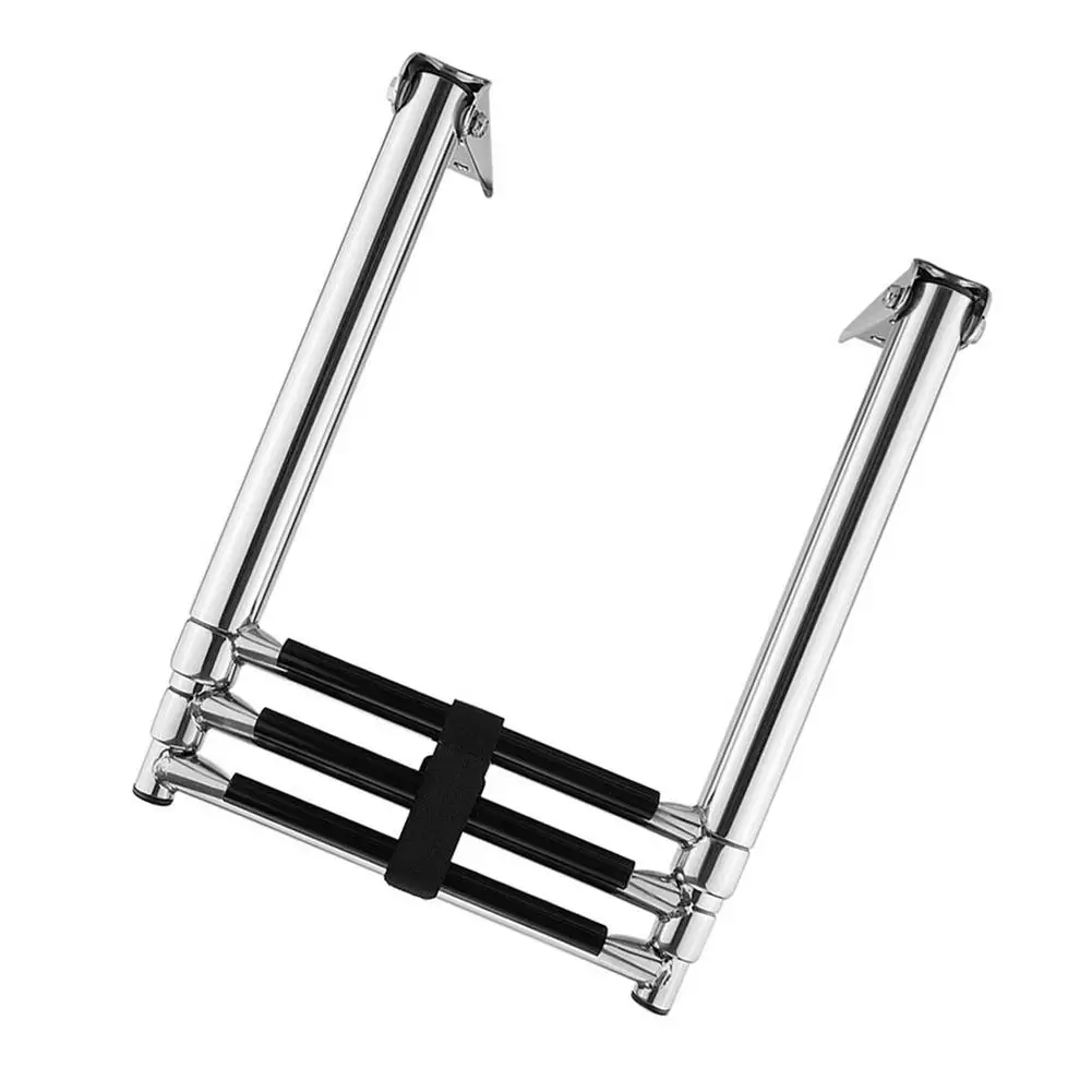 

3 Step Stainless Steel Telescoping Boat Ladder Swim Step Ladders For Marine Boat Yacht Swimming Pool Accessories